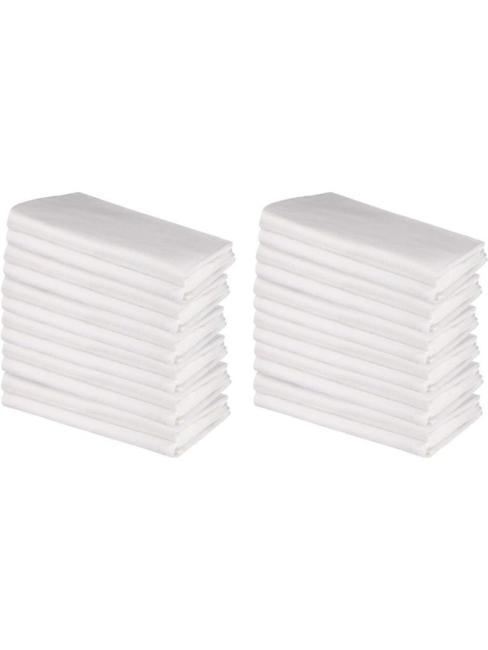 24-Pack 100% Cotton Flour Sack Towels, Lint-Free, Hemmed Edges, Reusable for